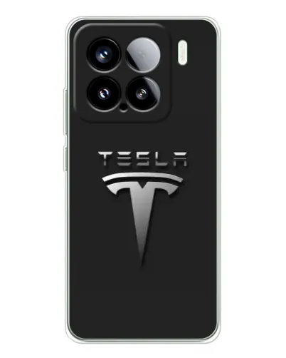 Чехол для Xiaomi 15S Pro с картинкой «Стальной логотип Tesla»