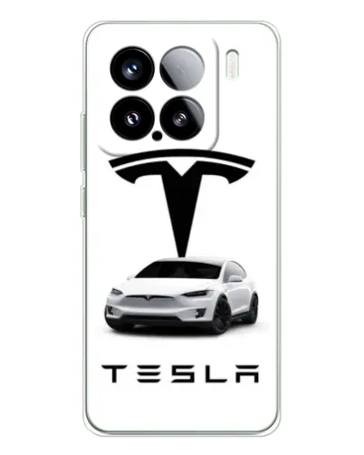 Чехол для Xiaomi 15S Pro с картинкой «Tesla White Style»