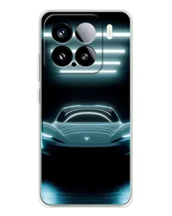 Чехол для Xiaomi 15S Pro с картинкой «Tesla в неоне»
