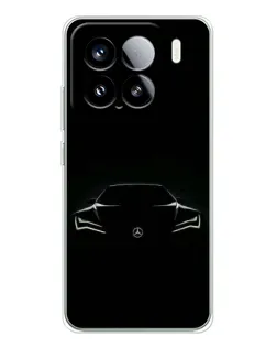 Чехол для Xiaomi 15S Pro с картинкой «Mercedes — силуэт авто» Чехол для Xiaomi 15S Pro с картинкой «Mercedes — силуэт авто»