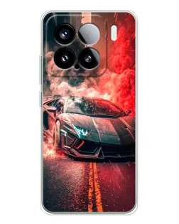 Чехол для Xiaomi 15S Pro с картинкой «Lamborghini красный дым»