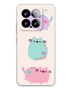 Чехол для Xiaomi 15S Pro с картинкой «Pusheen трио» Чехол для Xiaomi 15S Pro с картинкой «Pusheen трио»