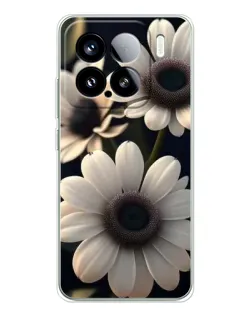 Чехол для Xiaomi 15S Pro с картинкой «Белые маргаритки макро»