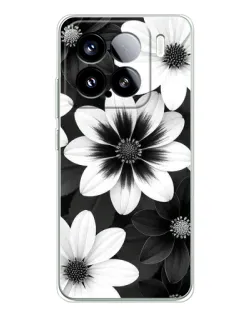 Чехол для Xiaomi 15S Pro с картинкой «Монохромные астры»