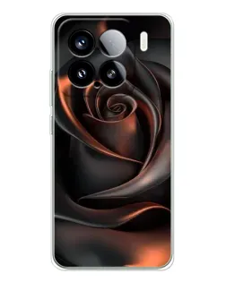 Чехол для Xiaomi 15S Pro с картинкой «Шелковая черная роза»
