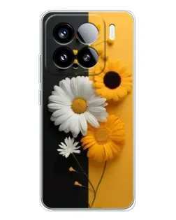 Чехол для Xiaomi 15S Pro с картинкой «Подсолнух и ромашка»