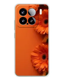 Чехол для Xiaomi 15S Pro с картинкой «Оранжевые герберы»