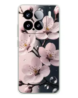 Чехол для Xiaomi 15S Pro с картинкой «Нежная сакура и капли»