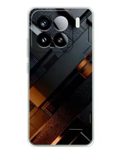 Чехол для Xiaomi 15S Pro с картинкой «Черные геометрические блоки»