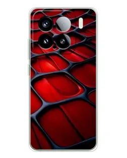 Чехол для Xiaomi 15S Pro с картинкой «Красная глянцевая сетка»