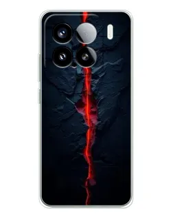 Чехол для Xiaomi 15S Pro с картинкой «Kрасная лавовая трещина»