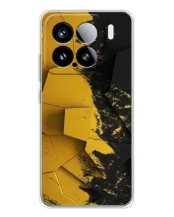 Чехол для Xiaomi 15S Pro с картинкой «Золотые осколки геометрии»