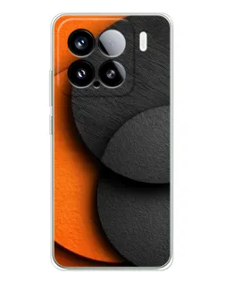 Чехол для Xiaomi 15S Pro с картинкой «Геометрия оранжевых кругов»