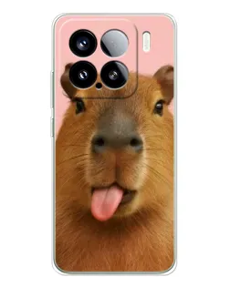 Чехол для Xiaomi 15S Pro с картинкой «Капибара с языком»