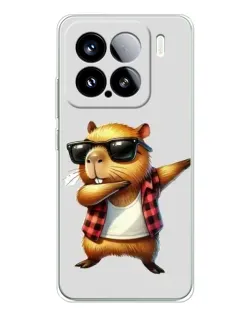 Чехол для Xiaomi 15S Pro с картинкой «Капибара рэпер даб»