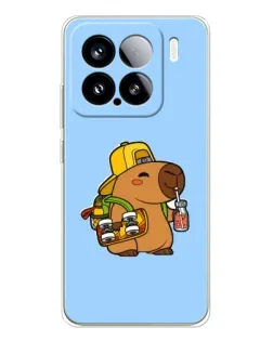 Чехол для Xiaomi 15S Pro с картинкой «Капибара на скейте»