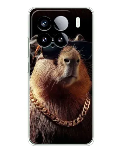 Чехол для Xiaomi 15S Pro с картинкой «Капибара золотая цепь» Чехол для Xiaomi 15S Pro с картинкой «Капибара золотая цепь»