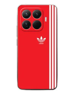 Чехол для Xiaomi 15T Pro с картинкой «Красный минимализм Adidas»