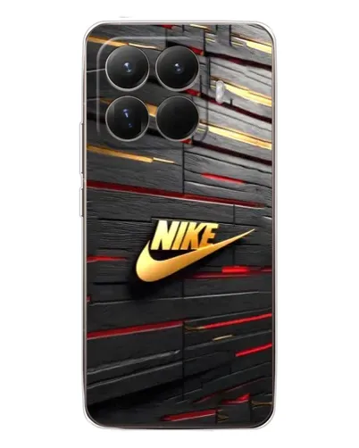 Чехол для Xiaomi 15T Pro с картинкой «Золотой Nike на металле»