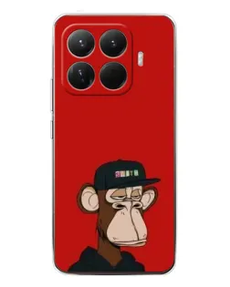 Чохол для Xiaomi 15T Pro з картинкою «Bored Ape — червоний фон»