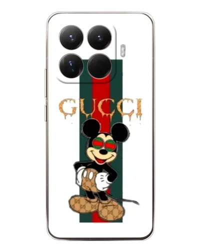 Чехол для Xiaomi 15T Pro с картинкой «Микки Маус Gucci — полосы»