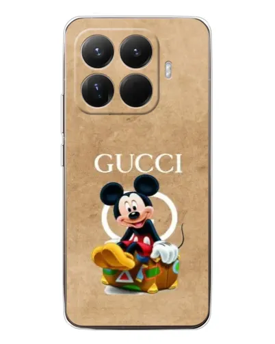 Чехол для Xiaomi 15T Pro с картинкой «Микки Маус Gucci — крафт»