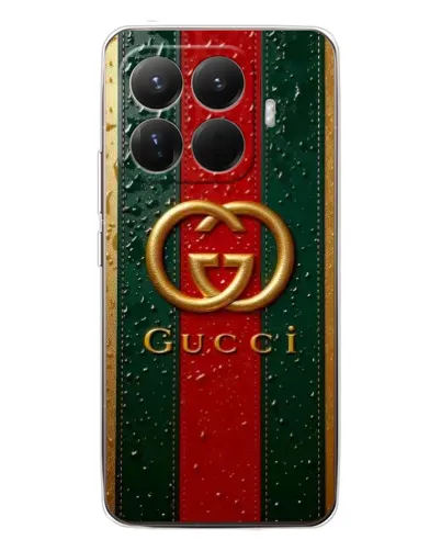 Чехол для Xiaomi 15T Pro с картинкой «Gucci — фирменная полоса и золото» Чехол для Xiaomi 15T Pro с картинкой «Gucci — фирменная полоса и золото»