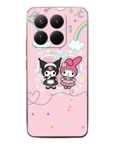 Чехол для Xiaomi 15T Pro с картинкой «My Melody и Kuromi»