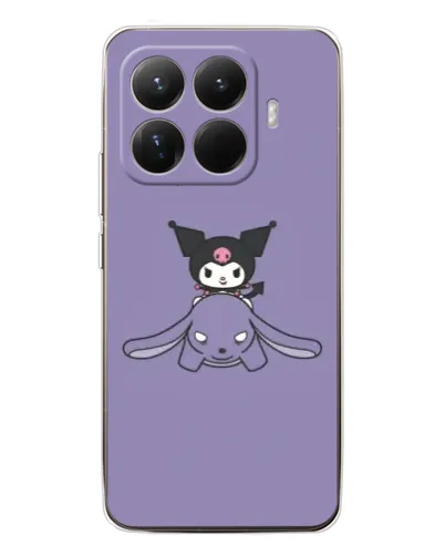 Чехол для Xiaomi 15T Pro с картинкой «Kuromi на лиловом фоне»