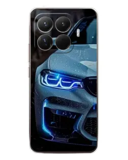Чехол для Xiaomi 15T Pro с картинкой «Взгляд BMW с синими фарами»
