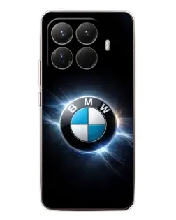 Чехол для Xiaomi 15T Pro с картинкой «BMW — неоновое сияние»