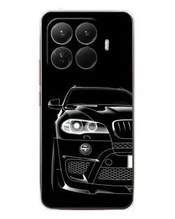 Чехол для Xiaomi 15T Pro с картинкой «Темный силуэт BMW»