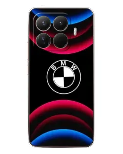 Чехол для Xiaomi 15T Pro с картинкой «Логотип BMW и неоновые дуги»