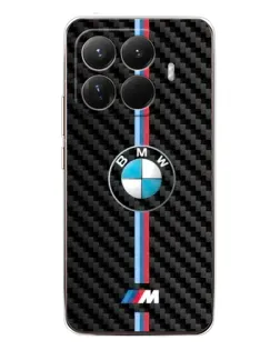 Чехол для Xiaomi 15T Pro с картинкой «Эмблема BMW и карбон»