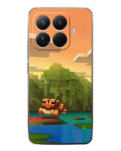 Чехол для Xiaomi 15T Pro с картинкой «Майнкрафт закат солнца»