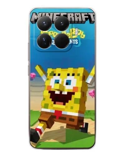 Чохол для Xiaomi 15T Pro з картинкою «Губка Боб Minecraft» Чохол для Xiaomi 15T Pro з картинкою «Губка Боб Minecraft»