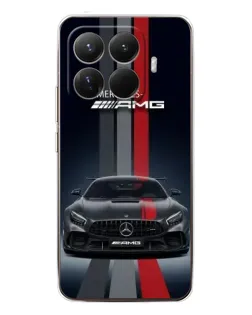Чехол для Xiaomi 15T Pro с картинкой «Mercedes — белый карбон»