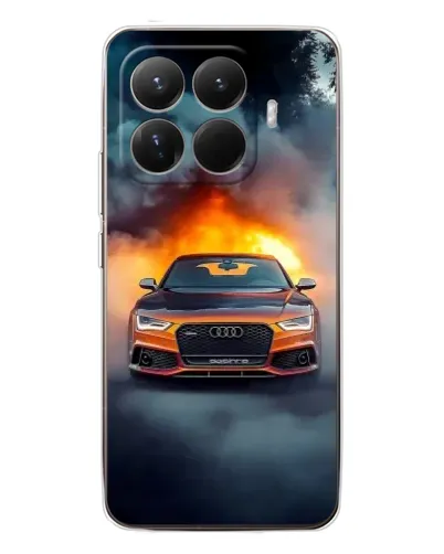 Чехол для Xiaomi 15T Pro с картинкой «Audi в огненном дыму»