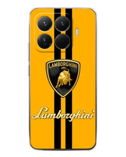 Чехол для Xiaomi 15T Pro с картинкой «Lamborghini Stripe желтый»