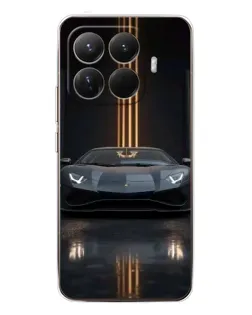 Чехол для Xiaomi 15T Pro с картинкой «Lamborghini золотые линии»