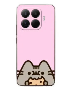 Чехол для Xiaomi 15T Pro с картинкой «Pusheen и печенье»