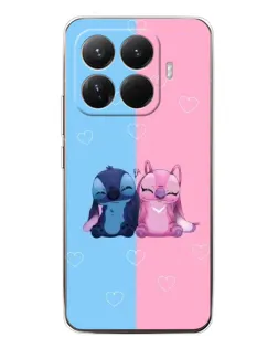 Чехол для Xiaomi 15T Pro с картинкой «Stitch и Angel Love»