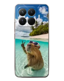 Чехол для Xiaomi 15T Pro с картинкой «Капибара на море» Чехол для Xiaomi 15T Pro с картинкой «Капибара на море»