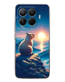 Чехол для Xiaomi 15T Pro с картинкой «Закат солнца с капибарой» Чехол для Xiaomi 15T Pro с картинкой «Закат солнца с капибарой»