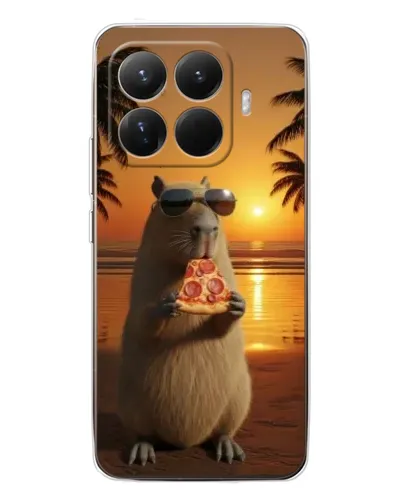 Чехол для Xiaomi 15T Pro с картинкой «Капибара с пиццей» Чехол для Xiaomi 15T Pro с картинкой «Капибара с пиццей»