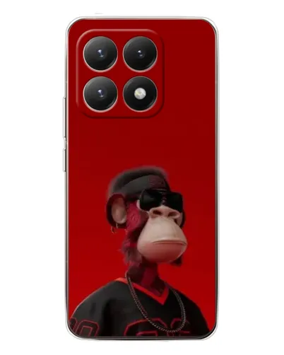 Чехол для Xiaomi 15T с картинкой «Bored Ape в красном»