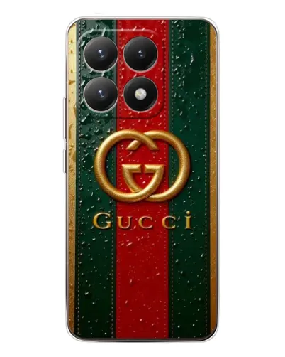 Чехол для Xiaomi 15T с картинкой «Gucci — фирменная полоса и золото» Чехол для Xiaomi 15T с картинкой «Gucci — фирменная полоса и золото»