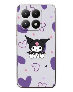 Чехол для Xiaomi 15T с картинкой «Kuromi и лавандовые сердца»