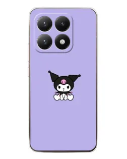 Чехол для Xiaomi 15T с картинкой «Kuromi — фиолетовый минимализм»