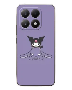 Чехол для Xiaomi 15T с картинкой «Kuromi на лиловом фоне»